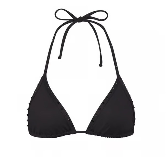 Skims Black Rhinestone Swim Triangle Bikini Set - Picture 5 of 11